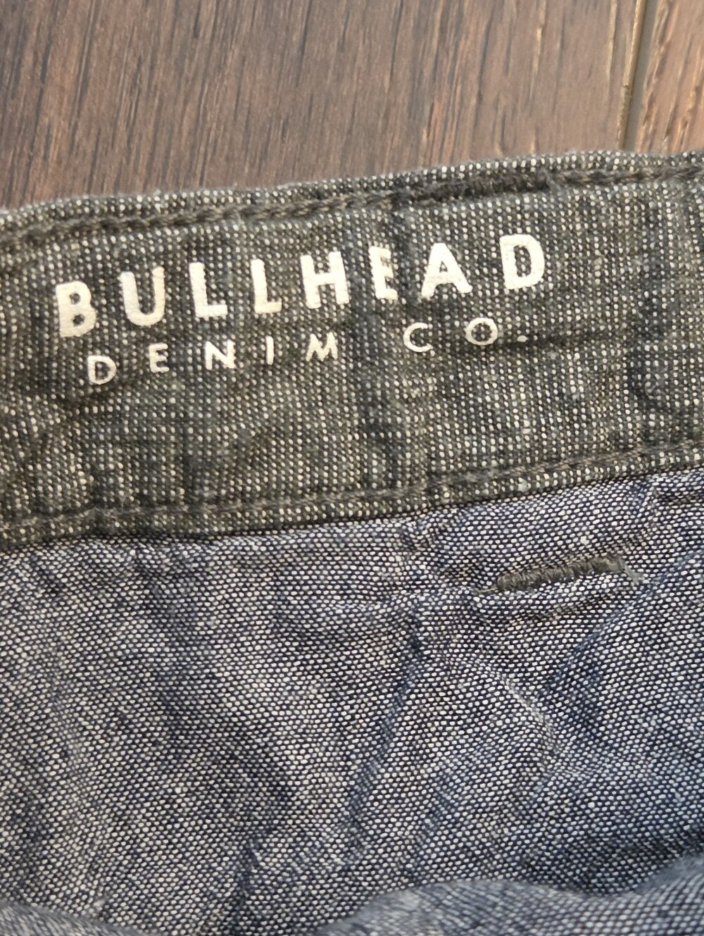 Bullhead Men's Gray Skinny Flat-Front Drawstring Linen-Blend Shorts - Size 34 - Picture 3 of 9